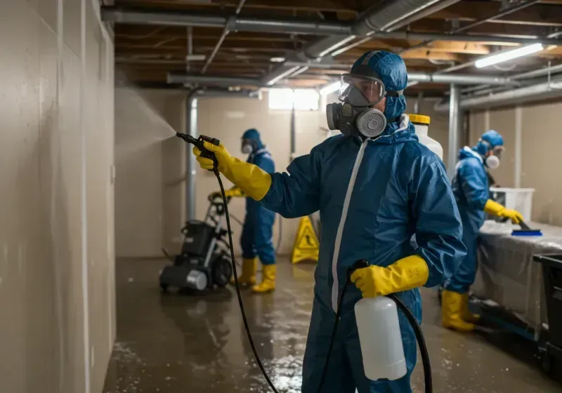 Basement Sanitization and Antimicrobial Treatment process in Jamesburg, NJ