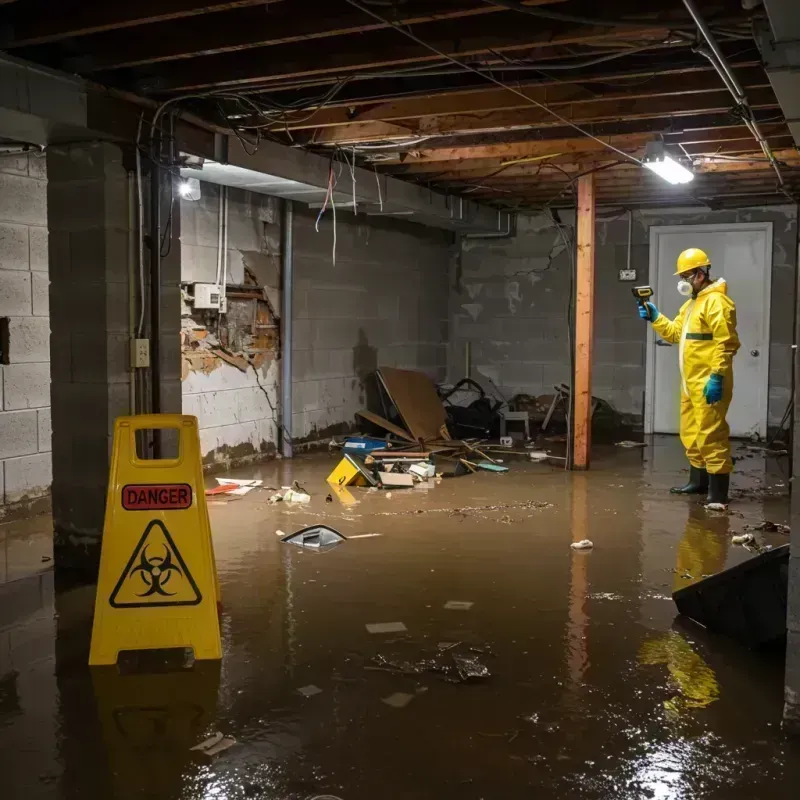 Flooded Basement Electrical Hazard in Jamesburg, NJ Property